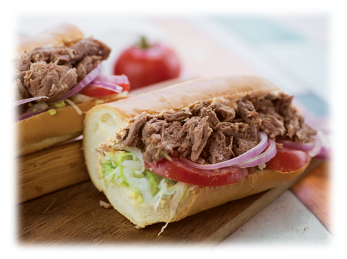 Spicy pot roast po' boy